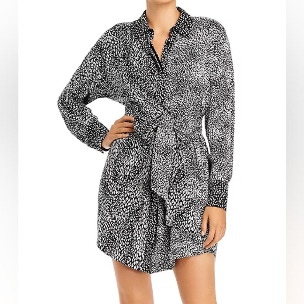Alice + Olivia  Alice&Olivia Cupro Soft Jodi Shirt Dress Rn#107677 Silky Feel